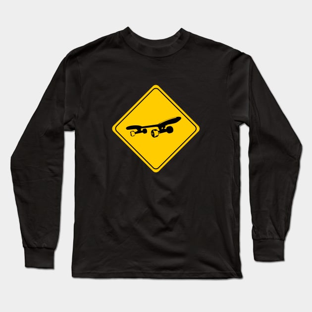 Skate Sign Long Sleeve T-Shirt by AKdesign